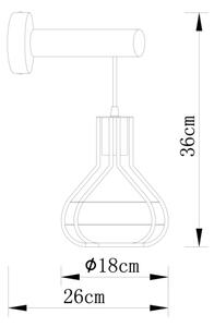 Globo 15388W - Aplică perete CLASTRA 1xE27/60W/230V