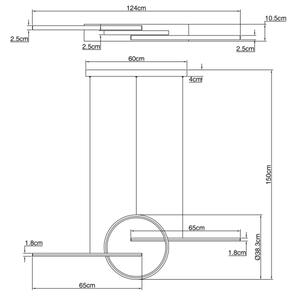 Globo 67121-50G - LED Lustră pe cablu dimmabilă BARRAL LED/50W/230V + Telecomandă