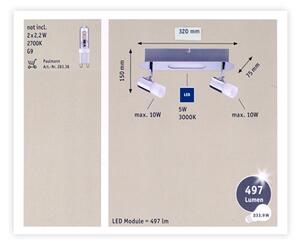 Paulmann 66647 - Spot LED 2xG9/10W/230V + LED/5W