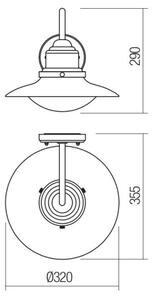 Redo 90093 - Lampă de perete pentru exterior ELIO 1xE27/42W/230V IP44