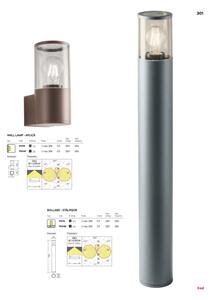 Redo 90047 - Aplică perete exterior FRED 1xE27/20W/230V IP54