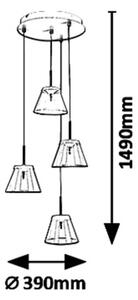 Rabalux 5032 - Lustră LED pe cablu AVIANA 4xLED/6W/230V