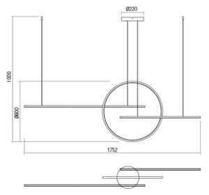 Lustră LED dimabilă pe cablu Redo 01-1737 GIOTTO LED/56W/230V negru