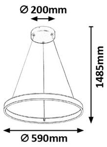 Rabalux 6299 - Candelabru LED OTHELLO 36W/230V cu telecomandă, dimabil