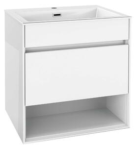 Kielle Nefia - Dulap cu lavoar 60 cm, alb lucios 50027S610
