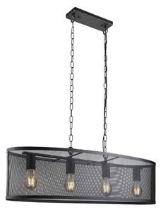Searchlight - Lustră pe lanț FISHNET 4xE27/60W/230V negru