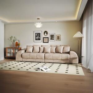 Canapea extensibilă dumonde cu 2 lăzi de depozitare si sezut confortabil din spuma high-density, Verona Tobago Beige 310x120 cm