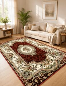 Covor Living Dormitor, Model Clasic 571 210, Rosu Dreptunghi, Rosu, 200x400
