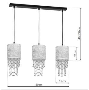 Lustră pe cablu ALMERIA 3xE27/60W/230V