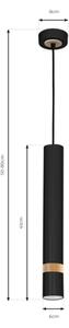 Lustră pe cablu JOKER BLACK WOOD 1xGU10/8W/230V
