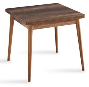 Masa bucatarie Brigitte, patrat, culoare nuc, 80 cm