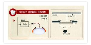 Paulmann 92387 - LED/4,5W IP44 Lampă încastată baie VARIFIT 230V