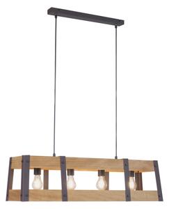 Leuchten Direkt 15721-79 - Lustră pe cablu CRATE 4xE27/60W/230V