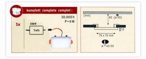 Paulmann 92393 - LED/4,5W IP44 Lampă încastată baie VARIFIT 230V