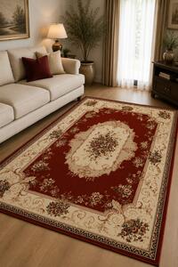 Covor Living Dormitor, Model Lotos 507, Rosu Rosu, Dreptunghi, 80x200