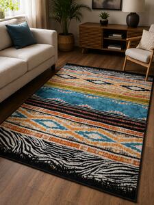 Covor Sufragerie Dormitor, Model Country 11335 140, Multicolor Multicolor, Dreptunghi, 67x130