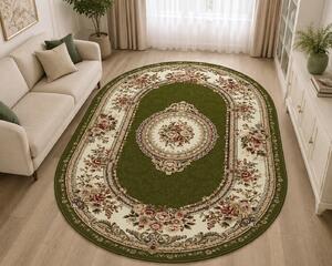 Covor Sufragerie, Model Oval 571 310, Crem Verde 80x150