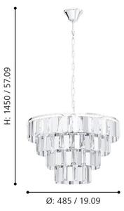 Eglo 99094 - Lustră pe lanț ERSEKA 7xE14/40W/230V