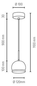 Lustră LED pe cablu Spot-Light 5141174 BALL WOOD 1xGU10/5W/230V stejar mat
