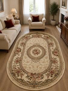 Covor Clasic Living, Model Lotos 571 100, Crem Oval 150x230