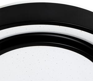 Plafoniera inteligenta moderna neagra 38 cm cu LED si RGB - Jochie