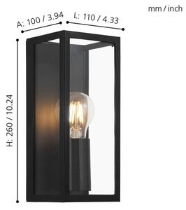Aplică pentru baie Eglo 99123 AMEZOLA 1xE27/60W/230V IP44
