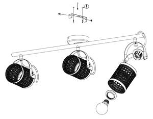 Eglo 43495 - Lampă spot RUSCOMB 3xE27/10W/230V