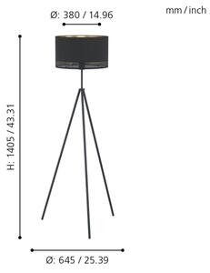 Eglo 99279 - Lampadar ESTEPERRA 1xE27/40W/230V