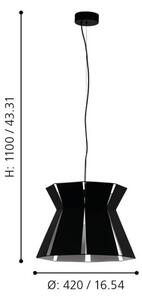 Eglo 99081 - Lustră pe cablu VALECROSIA 1xE27/40W/230V