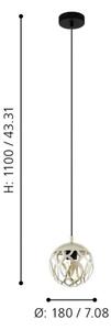 Eglo 99071 - Lustră pe cablu MIRTAZZA 1xE27/60W/230V