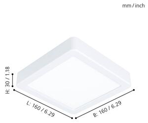 Eglo 99246 - Plafonieră LED FUEVA 5 LED/10,5W/230V