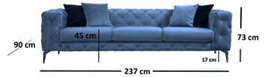 Canapea cu 3 Locuri Como 3 Seater, Albastru
