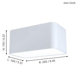 Eglo 99282 - Plafonieră GRIMASOLA 2xE27/28W/230V