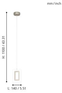 Eglo 98678 - Lustra LED pe cablu ENALURI LED/5,4W/230V