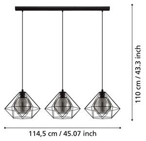 Eglo 43483 - Lustră pe cablu VERNHAM 3xE27/40W/230V