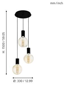 Eglo 98663 - Lustră pe cablu POZUETA 3xE27/40W/230V