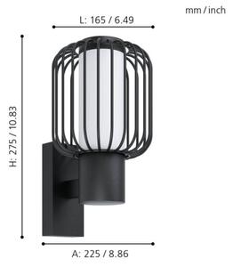 Eglo 98721 - Aplică perete exterior RAVELLO 1xE27/28W/230V IP44