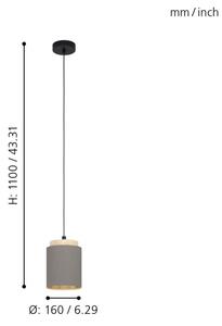 Eglo 99445 - Lustră pe cablu ALBARIZA 1xE27/40W/230V