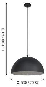 Eglo 99452 - Lustră pe cablu GAETANO 1xE27/40W/230V