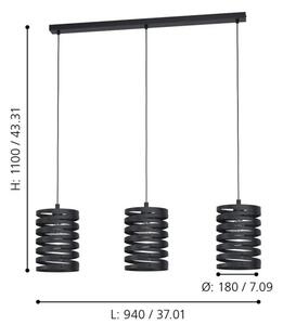 Eglo 99347 - Lustră pe cablu CREMELLA 3xE27/40W/230V