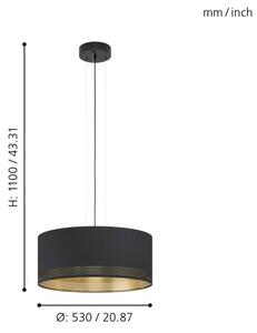 Eglo 99274 - Lustră pe cablu ESTEPERRA 3xE27/40W/230V