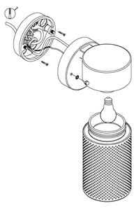 Eglo 98741 - Aplică perete exterior FANTECOLO 1xE27/28W/230V