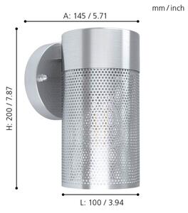 Eglo 98741 - Aplică perete exterior FANTECOLO 1xE27/28W/230V
