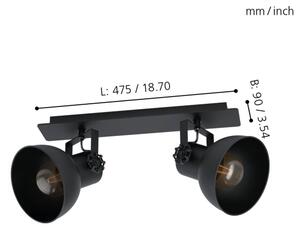 Eglo 43432 - Lampă spot BARNSTAPLE 2 2xE27/40W/230V
