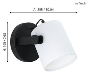Eglo 43427 - Aplică perete HORNWOOD 1 1xE27/28W/230V