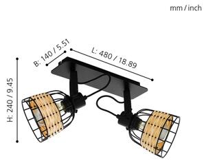 Eglo 43325 - Lampă spot ANWICK 1 2xE27/40W/230V