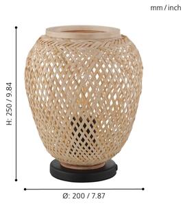 Eglo 43263 - Lampă de masă DEMBLEBY 1xE27/40W/230V