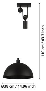 Eglo 43435 - Lustră pe cablu WINKWORTH 1 1xE27/40W/230V