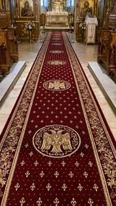 Mochetă Biserică Roșu Grena 15032 210, Lățime 1.2 m, Festonată, Lungime la Alegere Dreptunghi, Rosu, 1.2 x 9 m