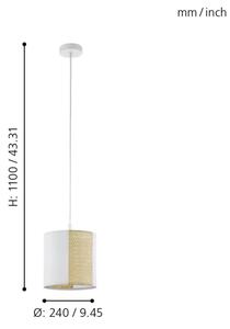 Eglo 43401 - Lustră pe cablu ARNHEM 1xE27/40W/230V